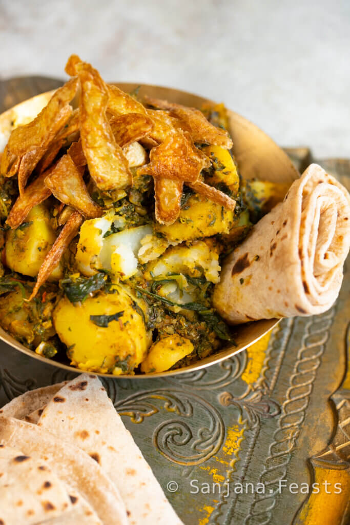 Serve this indian vegetarian dish with roti