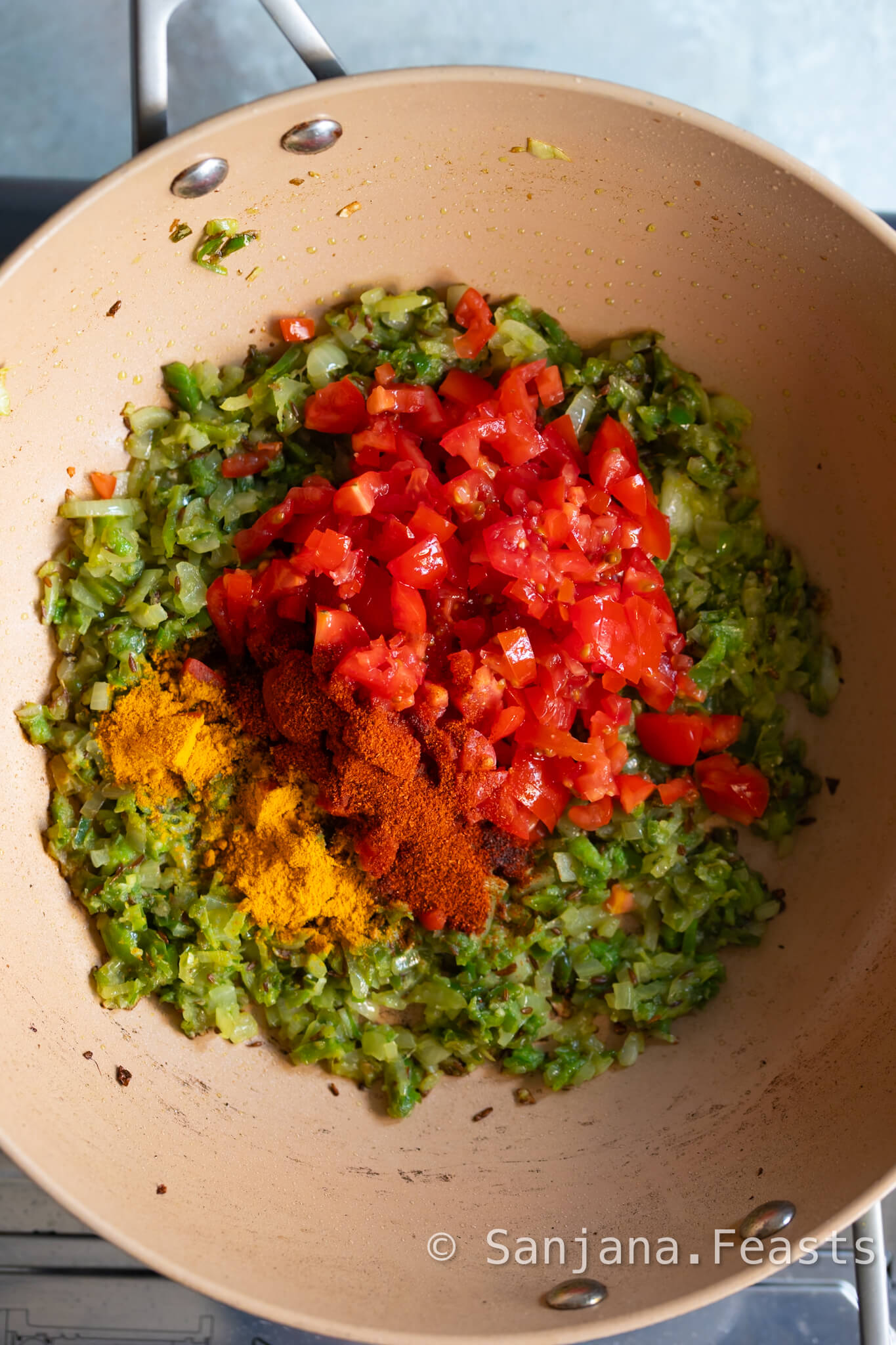 tomatoes and turmeric add colour