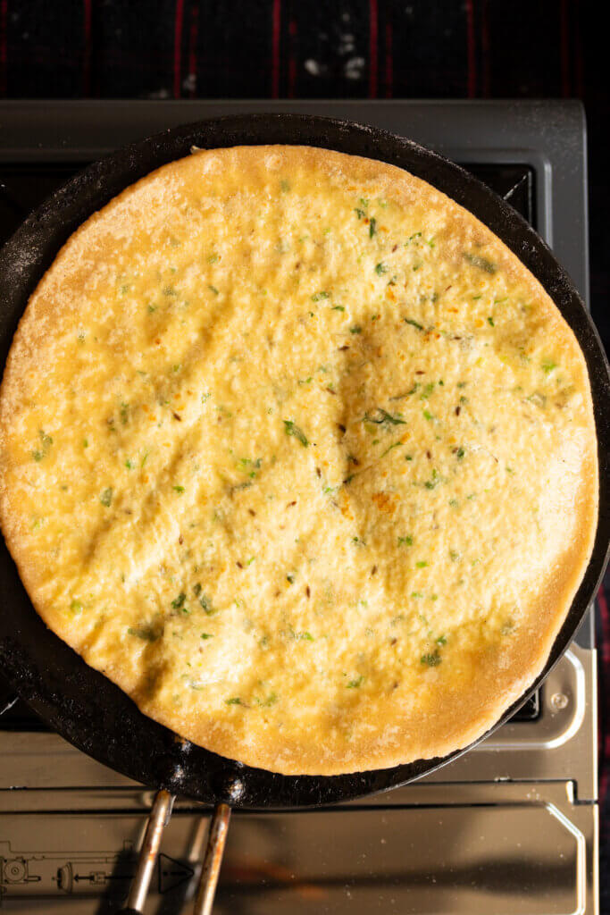 cook second side of paratha