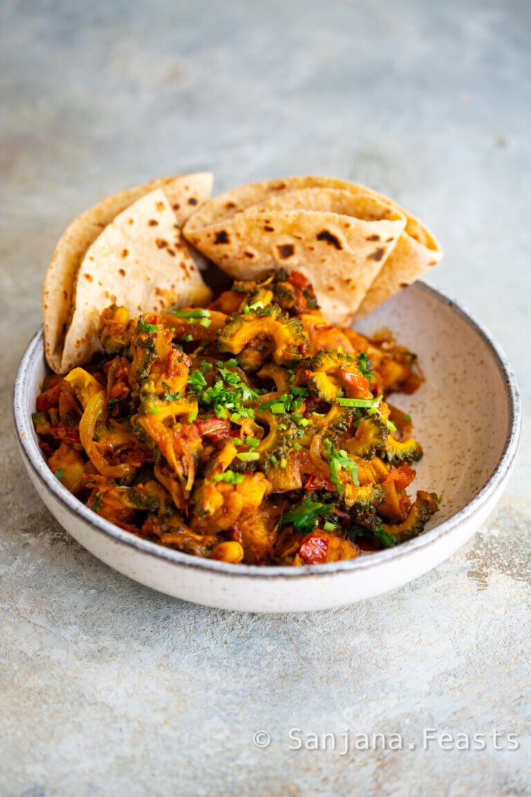 Karela and Sweet Potato curry recipe