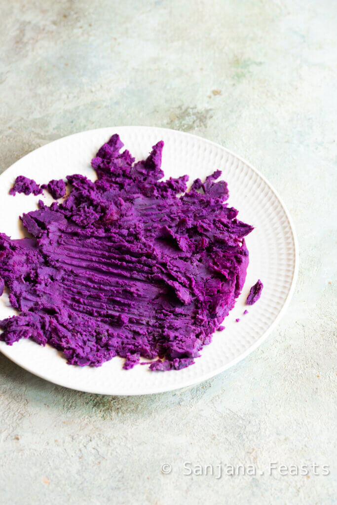 mashed ube for naan