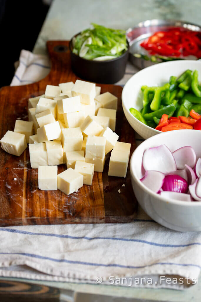 ingredients for chilli paneer
