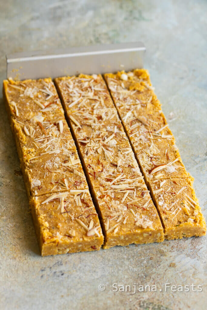cut the katlu into squares