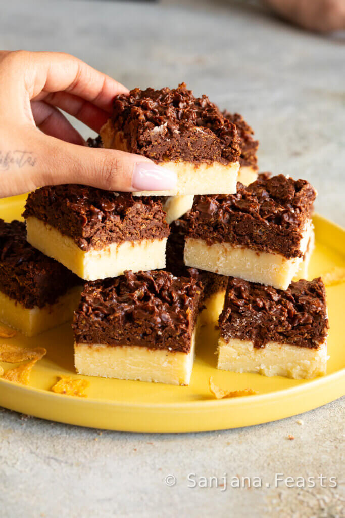 chocolate burfi for diwali indian sweets