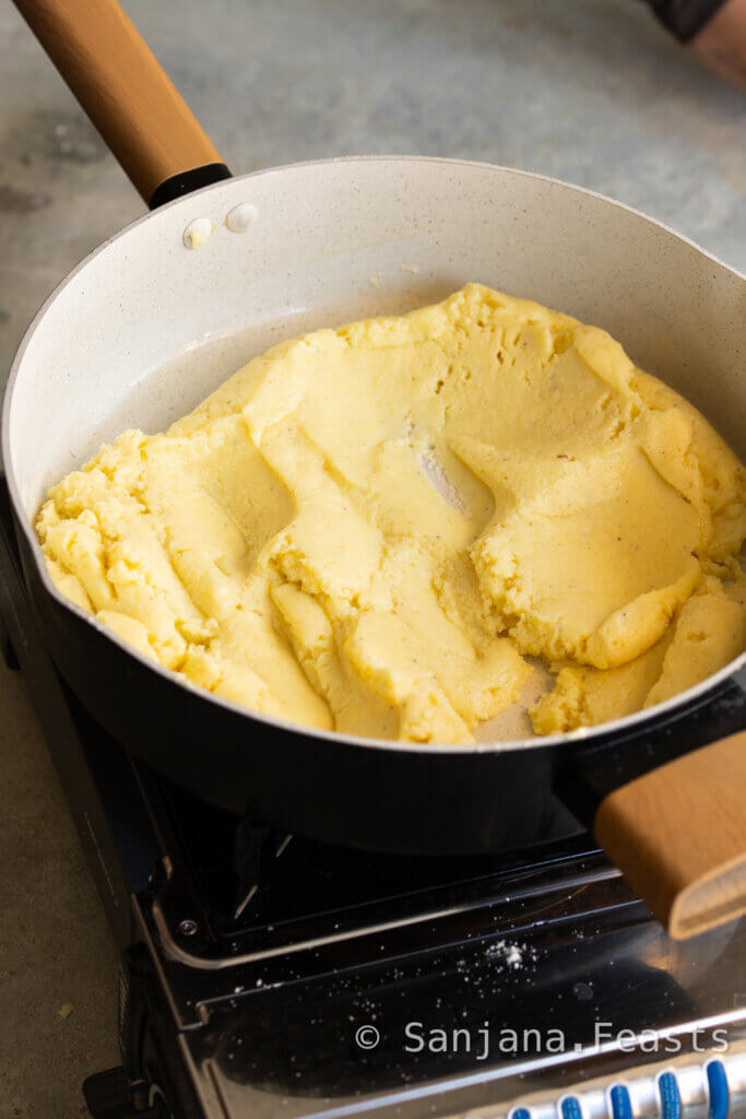 cook the burfi mixture