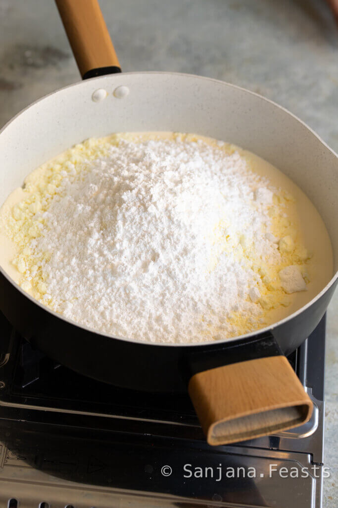 mix milk powder with cream